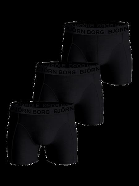 Björn Borg Cotton Stretch Boxer 3-pack Sort, XXL