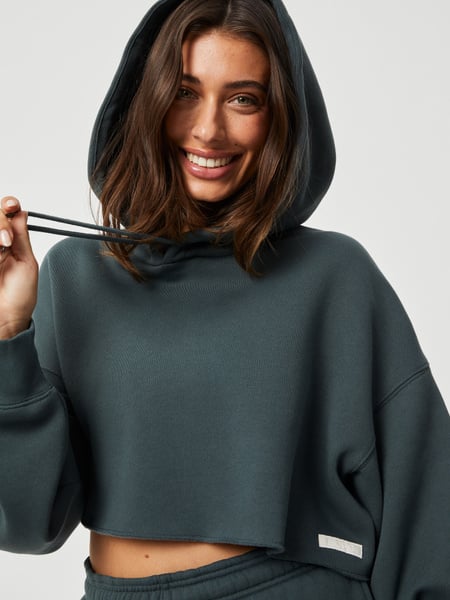 Björn Borg Studio Oversized Cropped Hoodie Grøn, L