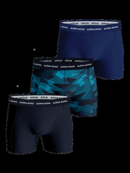 Björn Borg Cotton Stretch Boxer 3-pack Marineblå, M