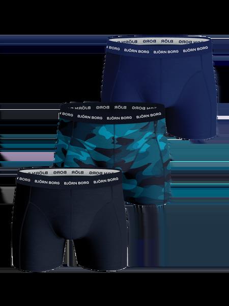 Björn Borg Cotton Stretch Boxer 3-pack Marineblå, XS