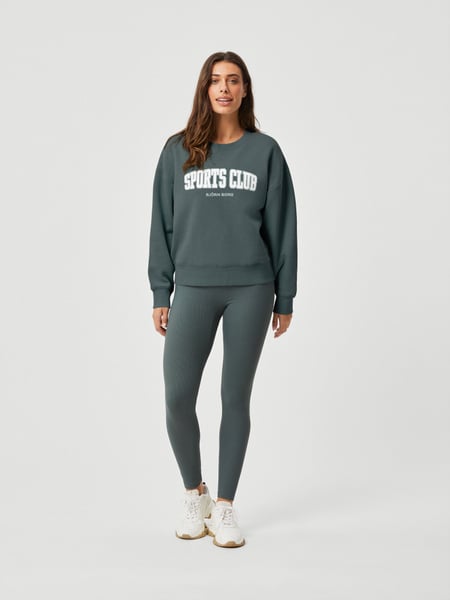 Björn Borg Studio Highwaist Rib Tights Grøn, L