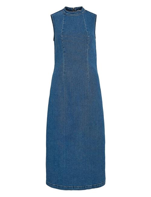 Se Viwinona S/L Midi Dress Mbd/Bfs Vila Blue ved Booztlet