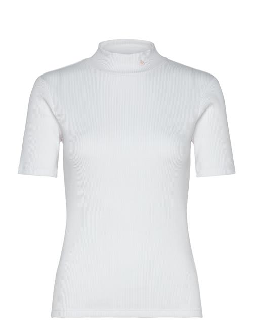 Se Core Mock Neck Rib T-Shirt Scotch & Soda White ved Booztlet