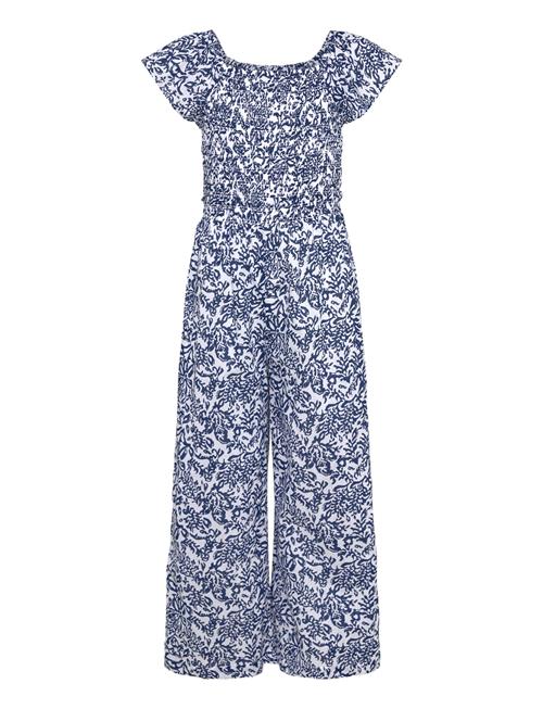 Long Printed Jumpsuit Mango Navy