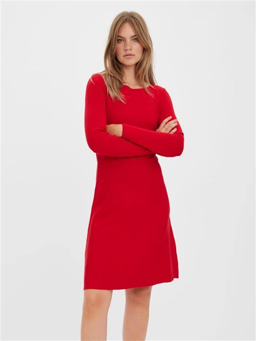 VERO MODA Strikkjole  rød