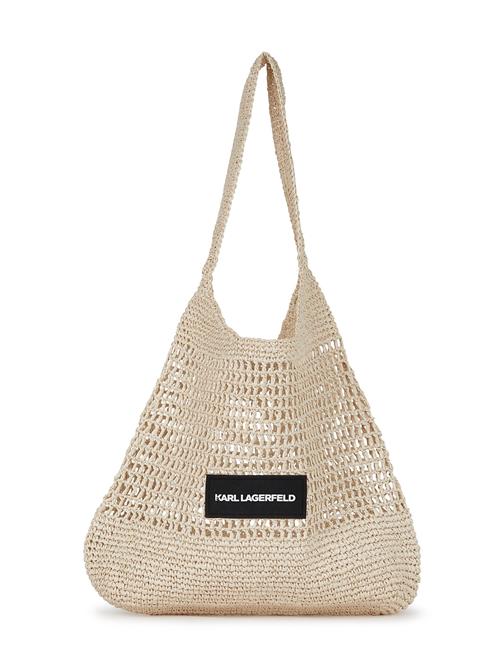 Karl Lagerfeld Strandtaske  beige / sort / hvid
