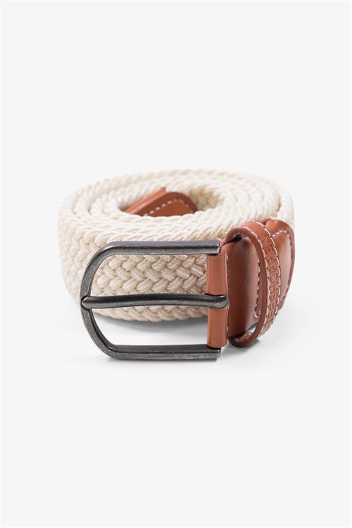Elastisk Bælte - Lys Beige - 95-cm - TeeShoppen