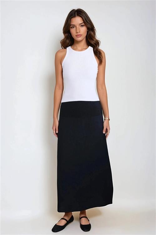 Linn Smock Ancle Skirt - Sort - L - Vero Moda