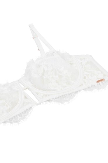 Hunkemöller Tiah ikke-formstøbt longline bøjle-bh hvid