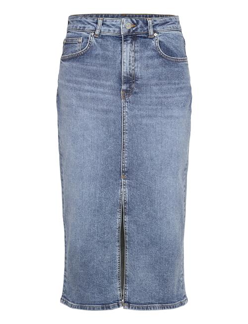 Se Midi Denim Skirt GANT Blue ved Booztlet