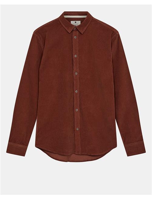Akleif Solid Cord Shirt Anerkjendt Burgundy