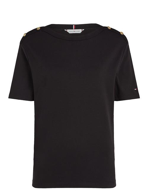 Reg Stripe Gold Btn C-Nk Ss Tommy Hilfiger Black