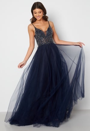 Christian Koehlert Tulle Evening Dress Twilight Blue 34