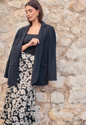 BUBBLEROOM Denice oversized blazer  Black 34