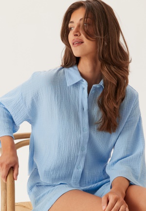 VERO MODA Vmnatali crop shirt Airy Blue XL