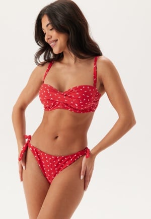 BUBBLEROOM Twisted Bikini Top Red/Floral 70A
