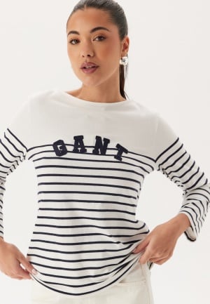 GANT Reg Breton Boat Neck T-shirt Evening Blue XS