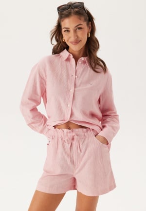 TOMMY JEANS Tjw Cotton Linen Short Th3 Precious Pink/STRIPE XS