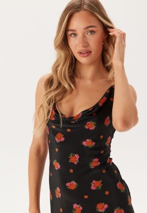Bardot Monroe Cowl Neck Maxi Dress 194008 Black Floral 34(UK6)