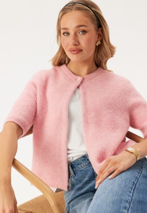 SELECTED FEMME Slfsia Ras 2/4 RIB KNIT CARDIG Bleached Mauve Detail:melange XS