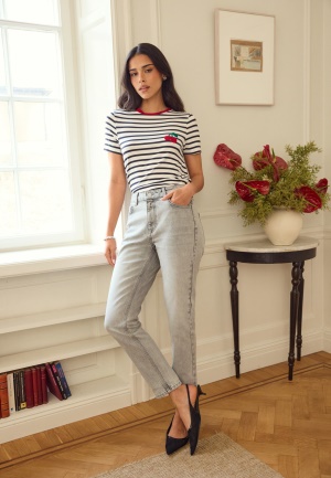 BUBBLEROOM Slim Ankle Jeans Light grey 34