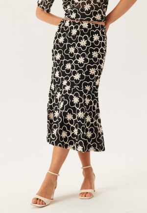 Object Collectors Item Objcalla Hw Midi Skirt  Black Detail:sandshell 34