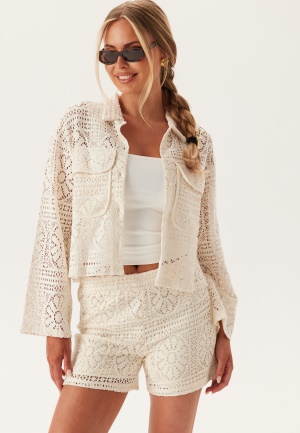 VILA Vimerinda Crochet L/S CARDIGAN Birch L