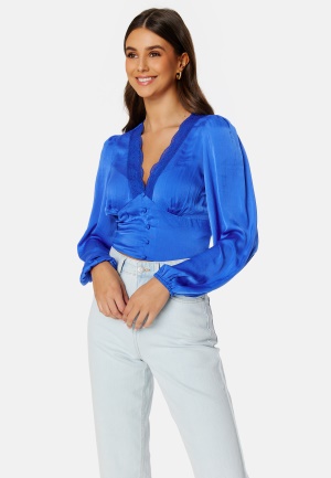 BUBBLEROOM Lucinda satin blouse Blue 44