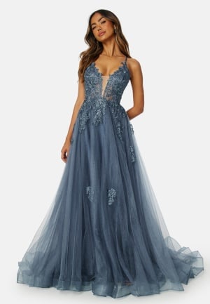 Christian Koehlert Tulle Evening Dress Blue 34