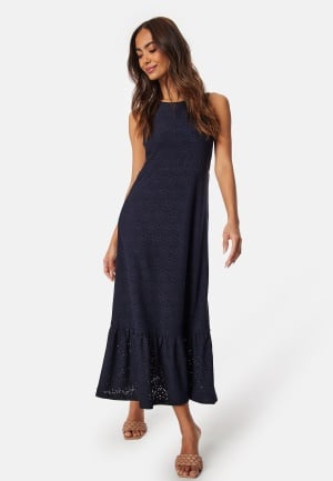 Happy Holly Broderie Anglaise Dress Navy 48/50