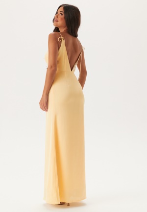 Bubbleroom Occasion Waterfall Mermaid Gown Light yellow 44