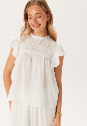 VERO MODA Vmtrine Sl Lace Top  Snow White L