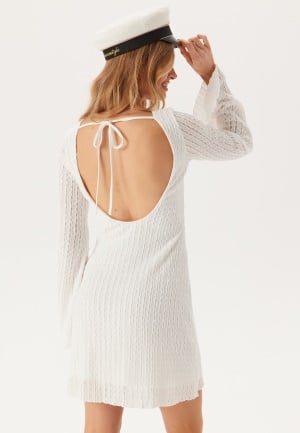 BUBBLEROOM Deep Back Short Structured Dress White S