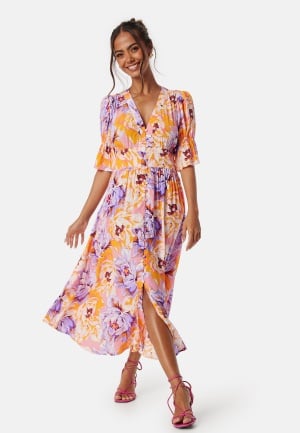 YAS Yasfarron 2/4 Midi Dress Dianthus Aop:farron Aop 42