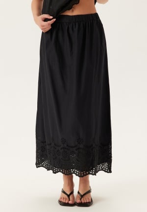 ONLY Onllou Life Emb Long Skirt Black S