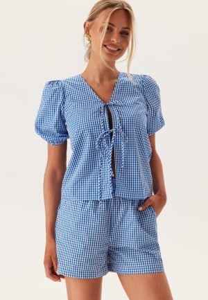VILA Visonja Hw Shorts Mazarine Blue Checks:white Che 36