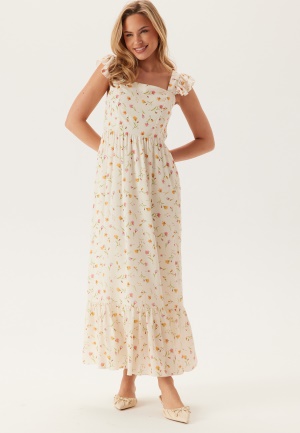 BUBBLEROOM Flounce Dress Offwhite/Floral L