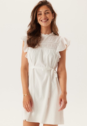 VERO MODA Vmtrine Sl Short Lace Dress Snow White L