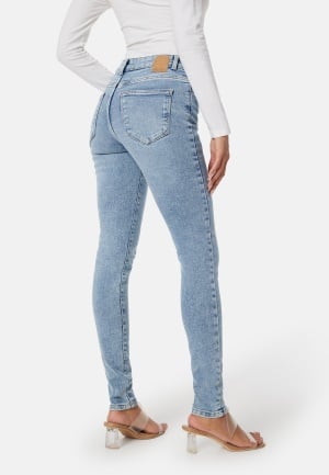 Pieces Pcdana Mid Waist Skinny Jeans Light Blue Denim XL/32