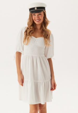 BUBBLEROOM Smock Short Dress White M