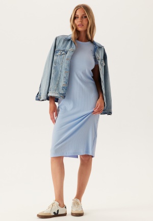 TOMMY JEANS Tjw Rib Bodycon Midi Dress C3q Sweet Blue M