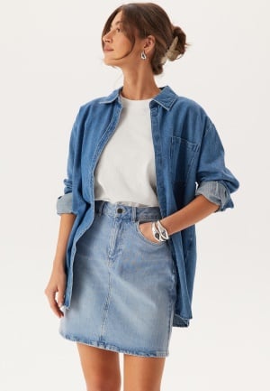 Object Collectors Item Objellen Hw Short Denim Skirt  Light Blue Denim Detail:washed M