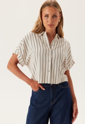 SELECTED FEMME Slfviva Ss Striped Cropped Sun Sandshell Stripes:pin Stripe 38