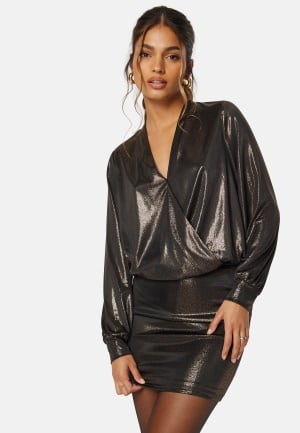 Bubbleroom Occasion Izabelle Sparkling Dress Gold / Black M