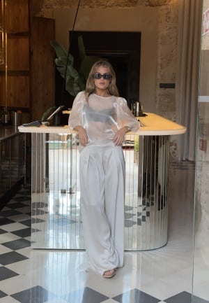 Bubbleroom Occasion Renae Satin Trousers Champagne 42