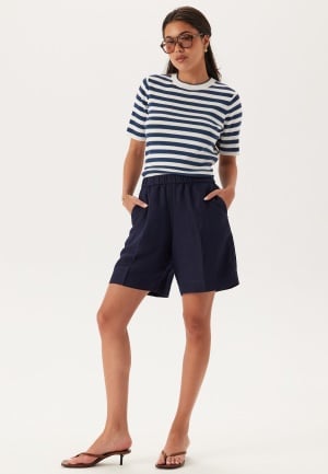 GANT Rel Linen Blend Pull On Shorts Evening Blue 40