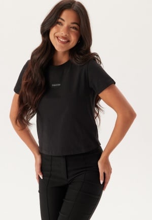 Calvin Klein Jeans Placed Institutional Baby Tee BEH Ck Black L