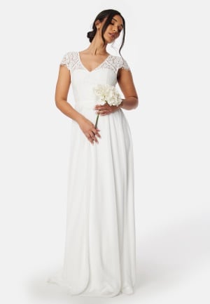 Bubbleroom Occasion Open Back Lace Gown White 44