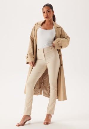 BUBBLEROOM Everly High Waist Stretchy Trousers Light beige 42
