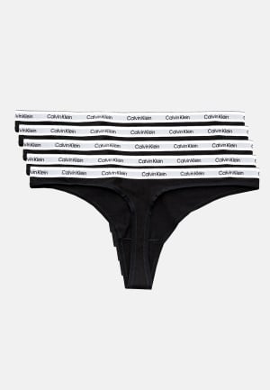 Calvin Klein 5 pack Thong (Low-Rise) BLACK/BLACK/BLACK/BLACK/BLACK M